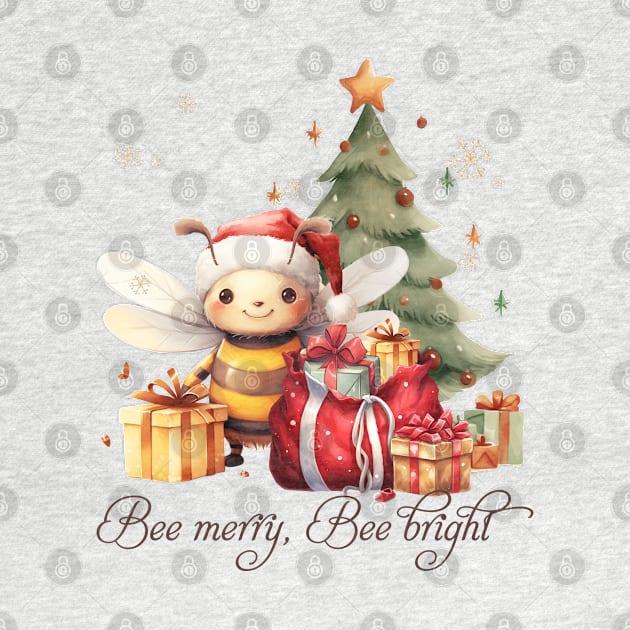 Funny Christmas Bee Quote by Chromatic Fusion Studio